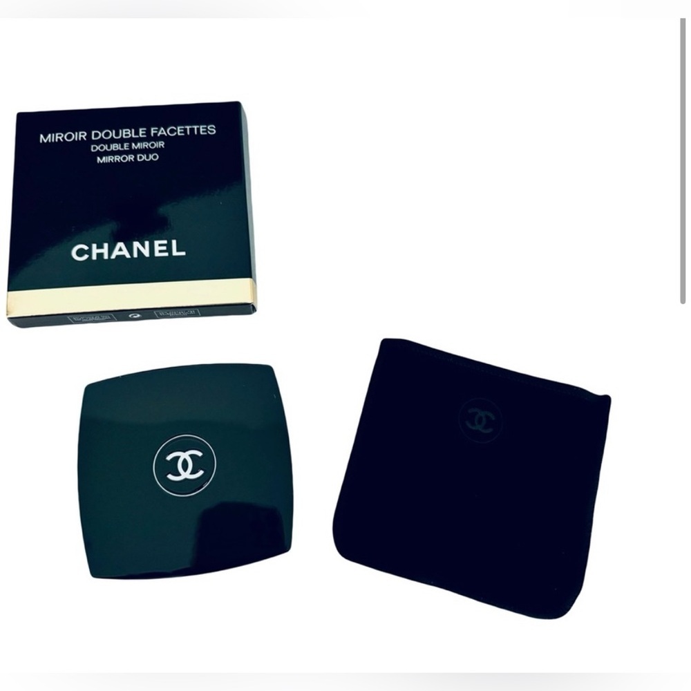 NEW IN BOX! Black Double Fashion Mirror With Velvet bag​